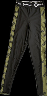 Manic Dance Leggings Camo Panel-Black Small Logo