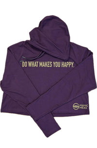 Manic Wear Hoodie Tee Mulberry-Gold Reflective Logo