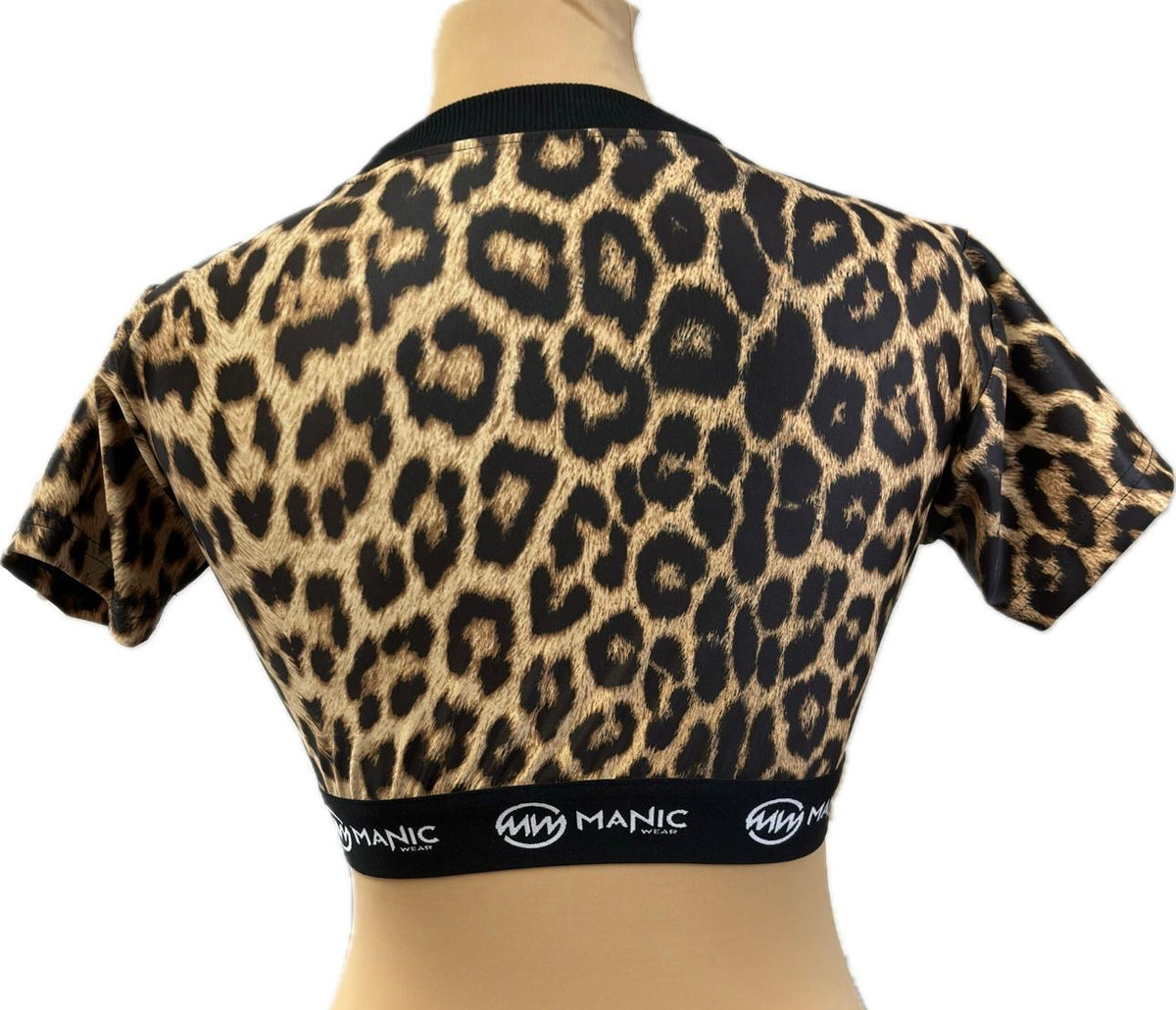 Manic Wear Panther Print Crop Top