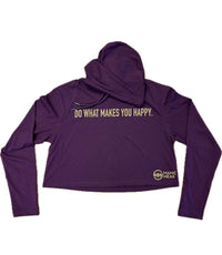 Manic Wear Hoodie Tee Mulberry-Gold Reflective Logo