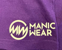 Manic Wear Hoodie Tee Mulberry-Gold Reflective Logo