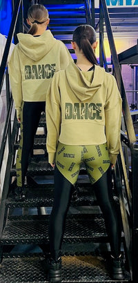 Manic Dance Leggings Black-Camo Heart Booty Small Logo