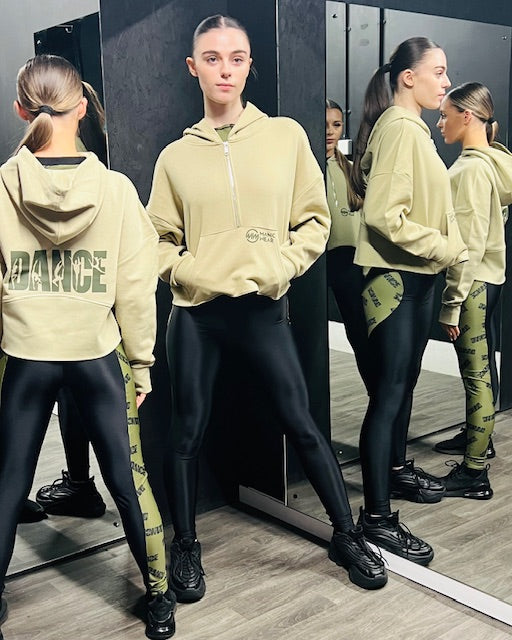 Manic Dance Hoodie Sage Green-Olive