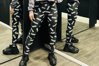 Manic Dance Leggings Black-White Small Logo