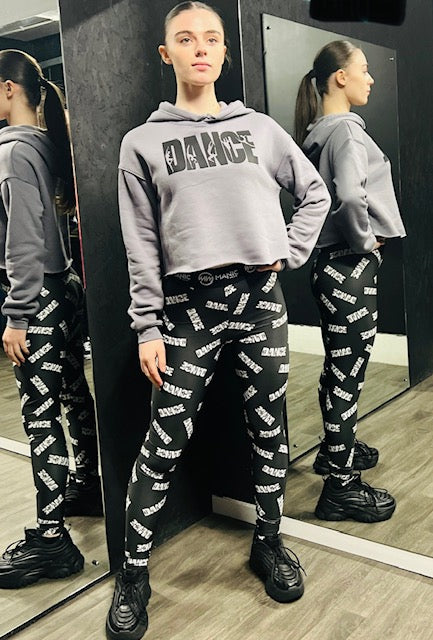 Manic Dance Hoodie Steel-Black 3D Rubber Logo
