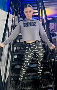 Manic Dance Leggings Black-White Small Logo