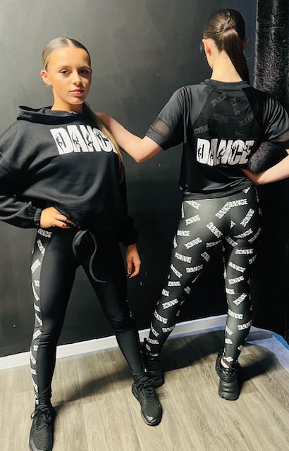Manic Dance Hoodie Black-White
