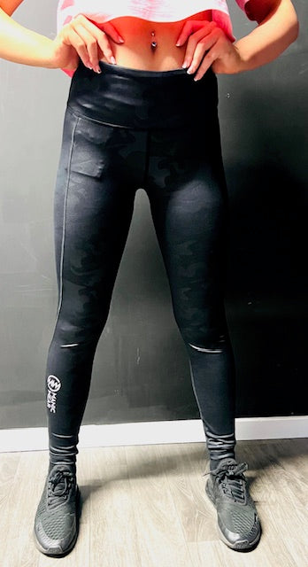 Manic Wear Leggings Black Camo Print