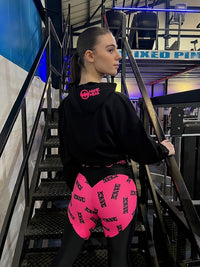 Manic Dance Leggings Black-Lipstick Heart Booty Small Logo