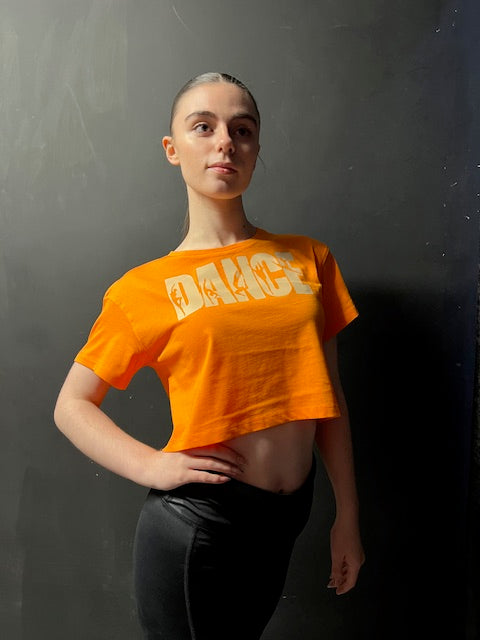 Manic Dance Tee Tangerine-Latte