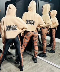 Manic Dance Hoodie Latte-Black