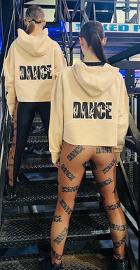 Manic Dance Hoodie Latte-Black