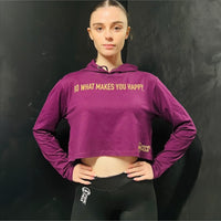 Manic Wear Hoodie Tee Mulberry-Gold Reflective Logo