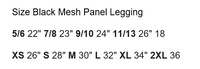 Manic Wear Black Mesh Panel Legging