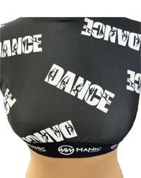 Manic Dance Crop Top Black-White Large Logo