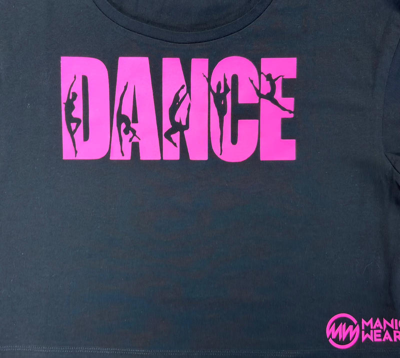Manic Dance Tee Black-Lipstick