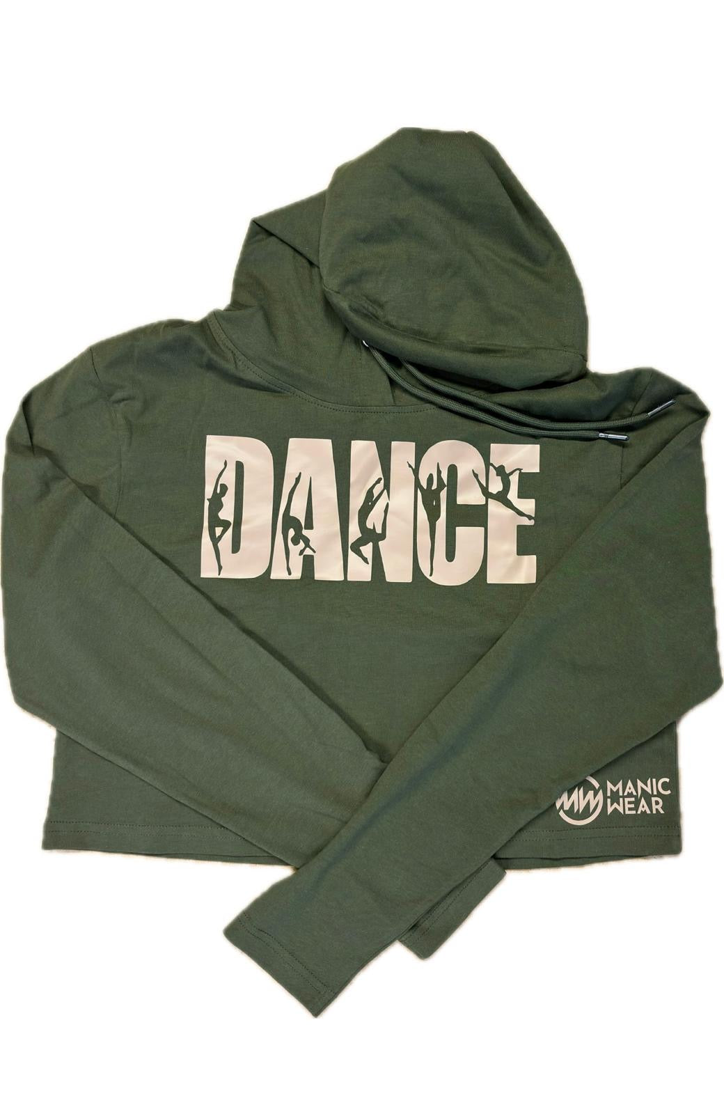 Manic Dance Hoodie Tee Olive-Latte