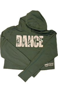 Manic Dance Hoodie Tee Olive-Latte