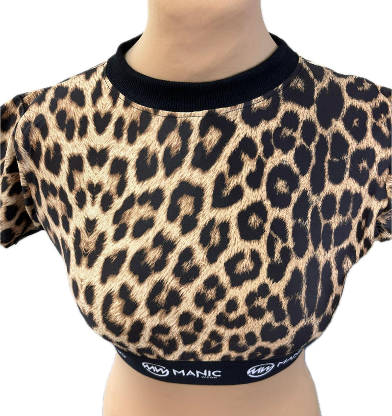 Manic Wear Panther Print Crop Top